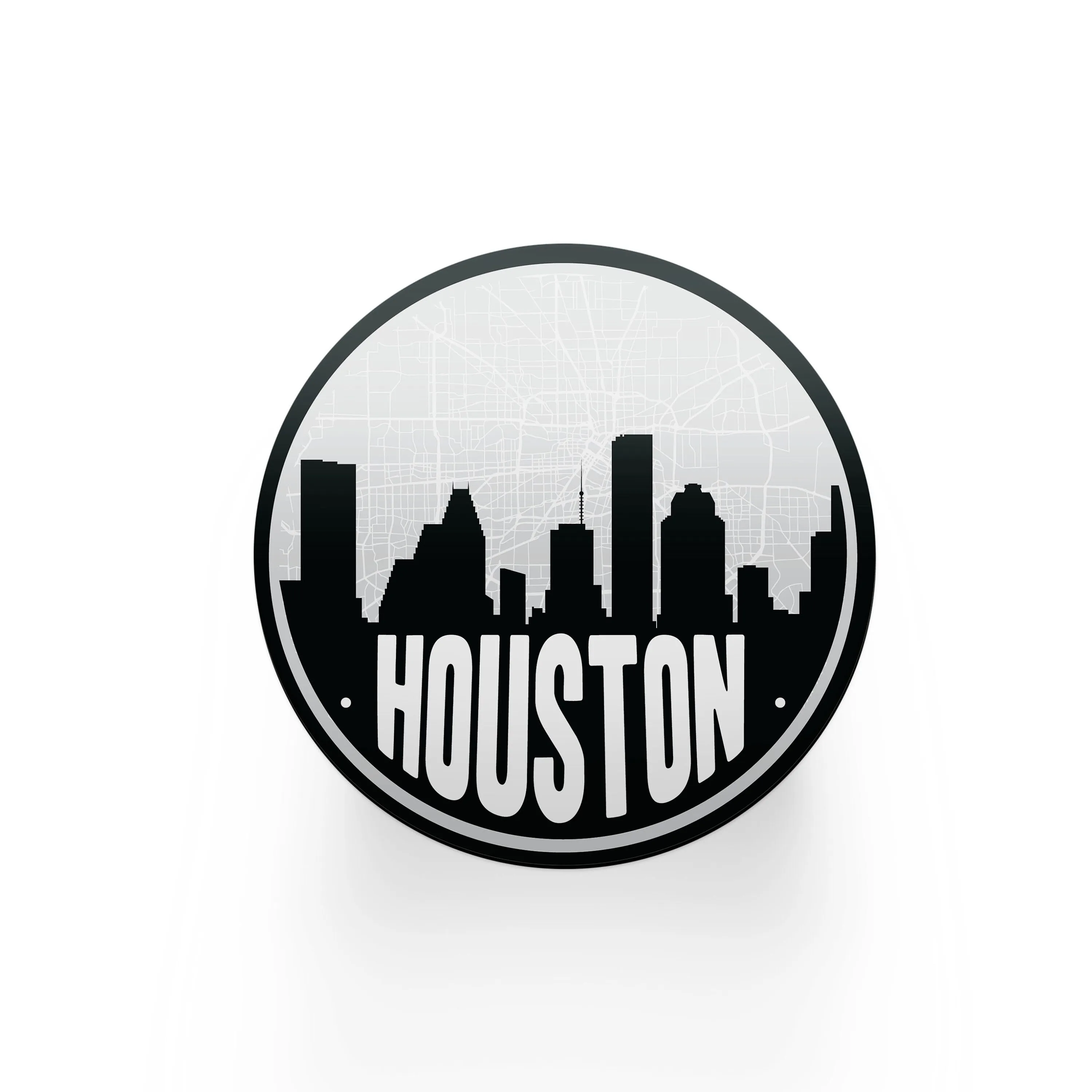 Houston map coasters, Houston gifts for him, Houston skyline coaster set, set of coasters, Houston bar gifts, gifts for boss, drink coasters