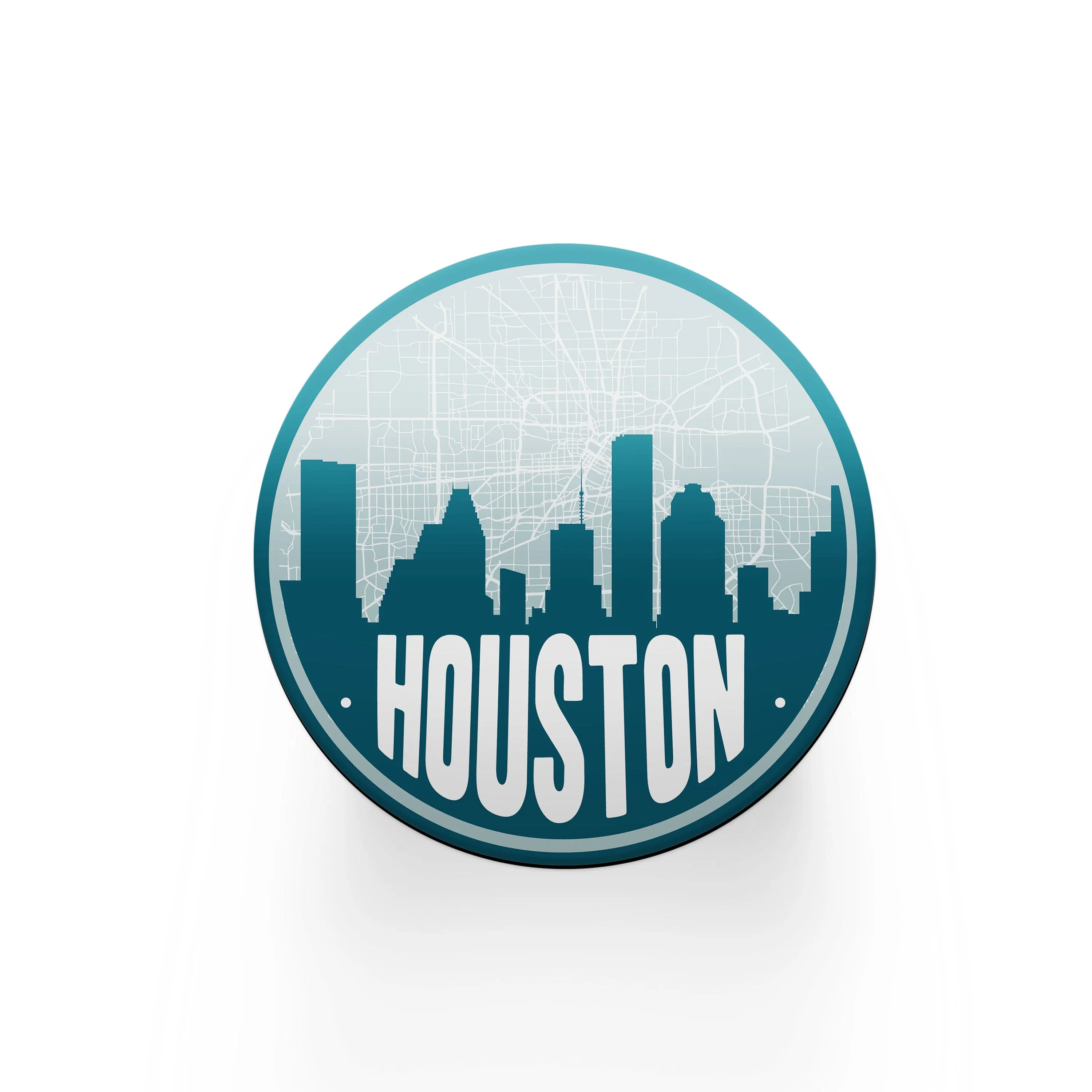 Houston map coasters, Houston gifts for him, Houston skyline coaster set, set of coasters, Houston bar gifts, gifts for boss, drink coasters