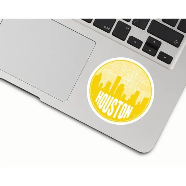 Houston, Texas road map and skyline