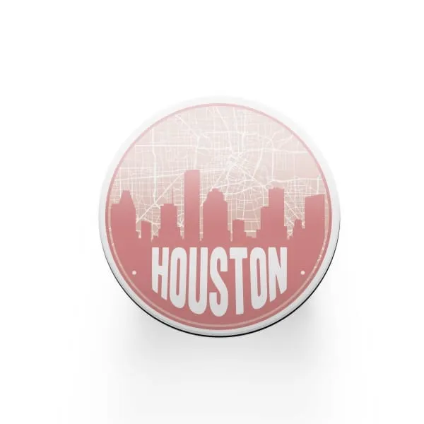 Houston, Texas road map and skyline
