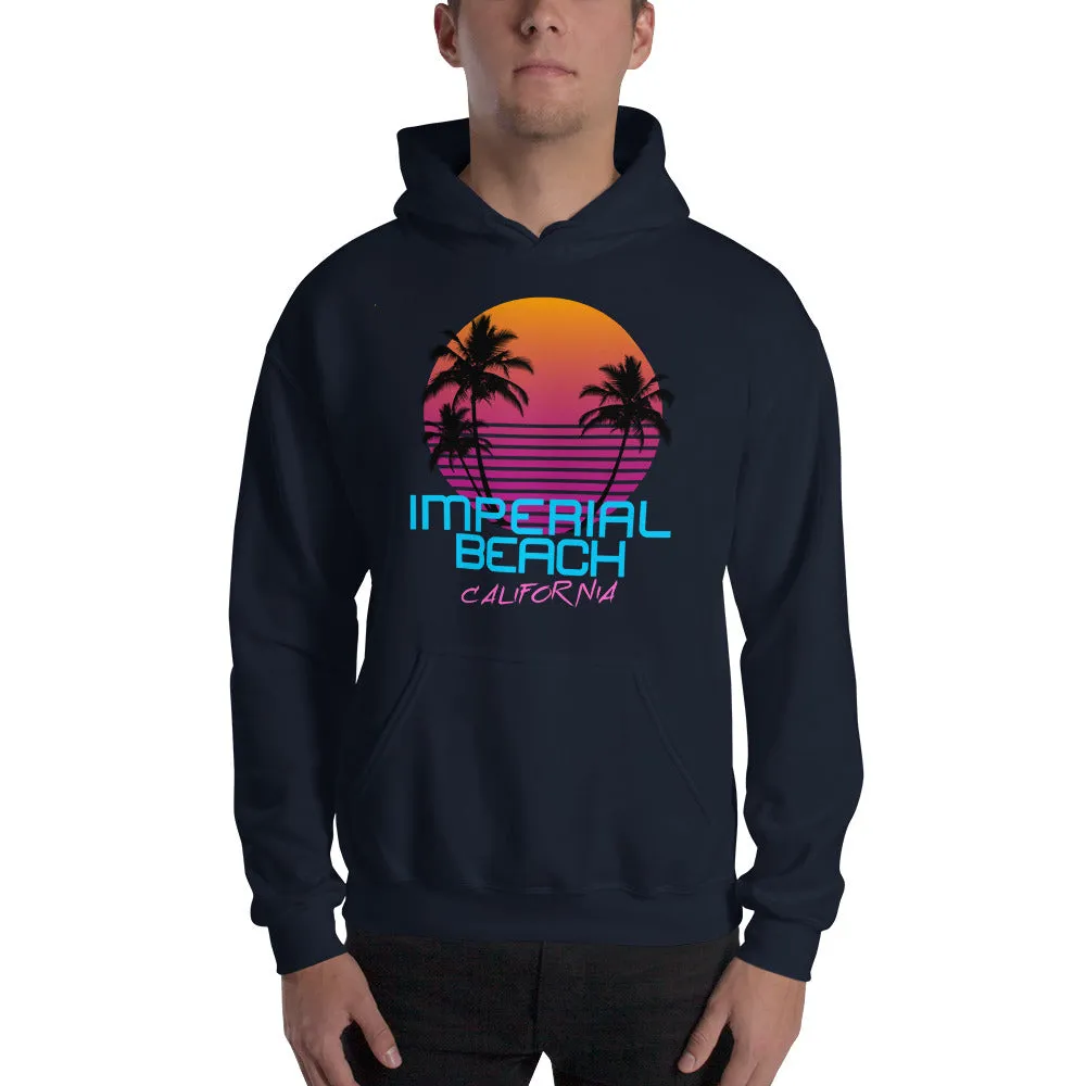 Imperial Beach California Retro 80's Hooded Sweatshirt