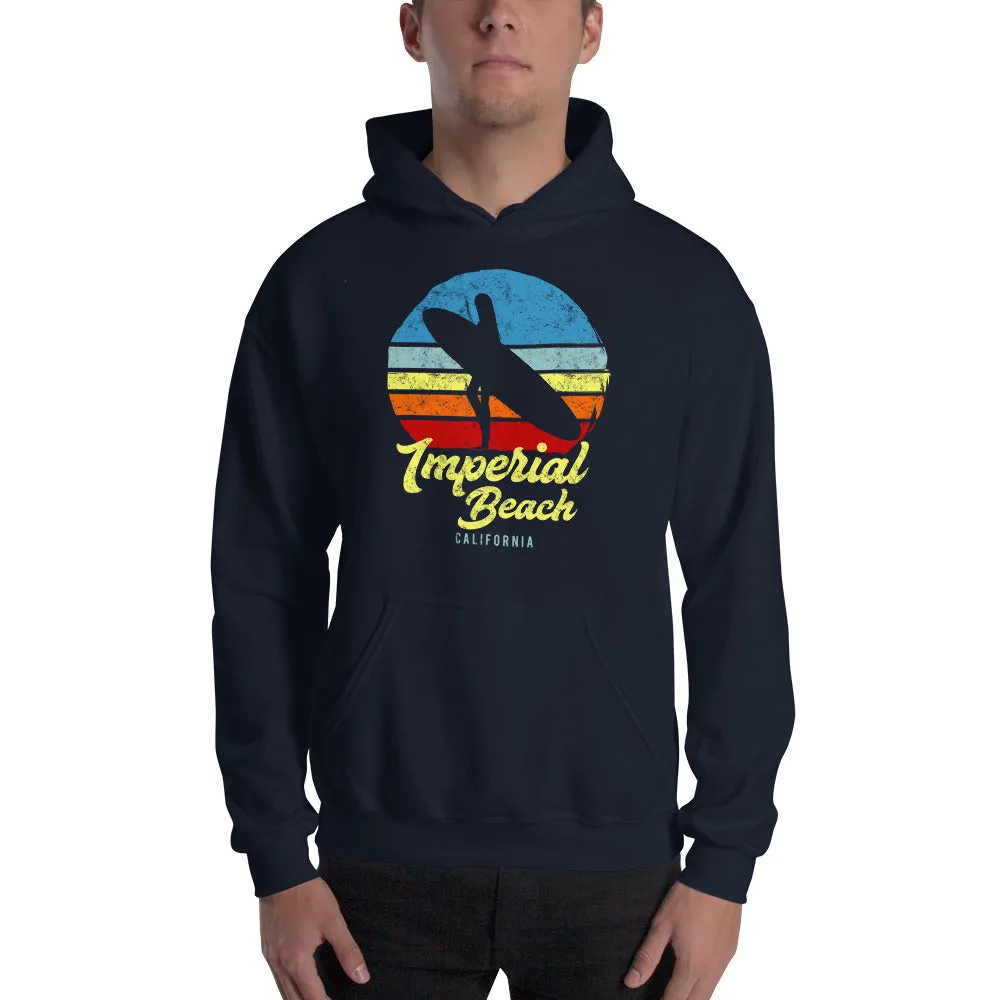 Imperial Beach California Retro Surfer Girl Hoodie