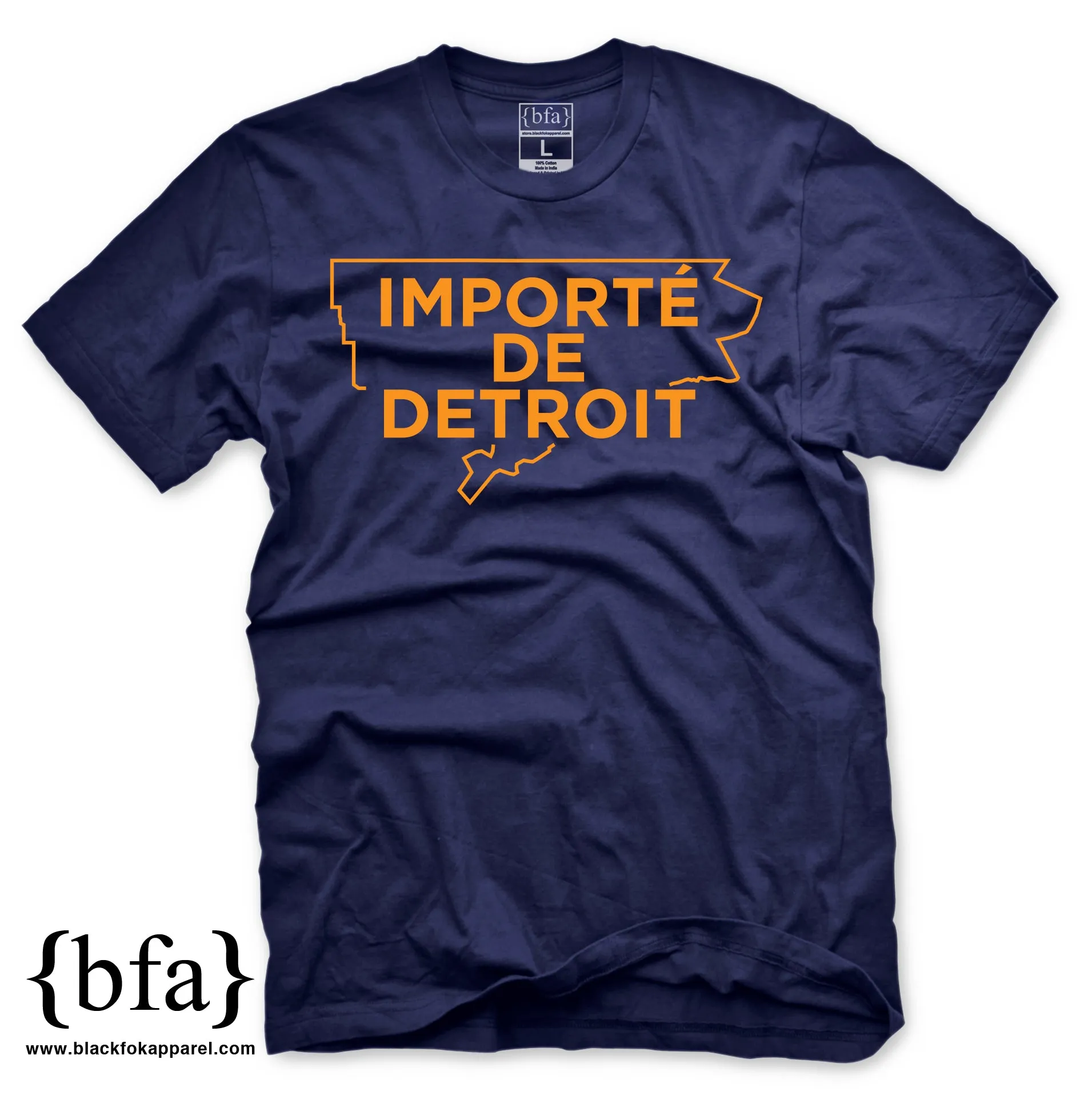 Importe de Detroit - Navy & Orange Limited Edition T-shirt