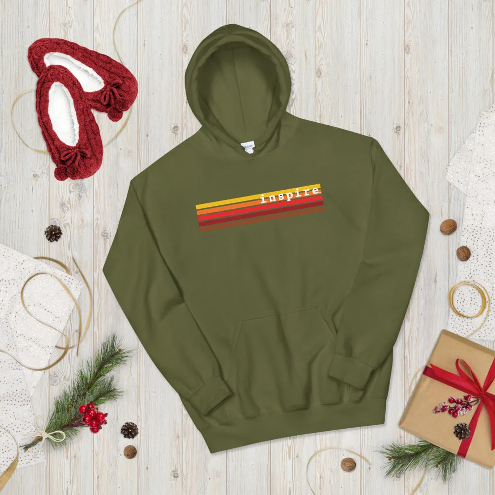 inspire Retro Stripes Unisex Hoodie