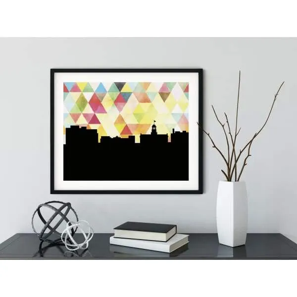 Iowa City, Iowa geometric skyline