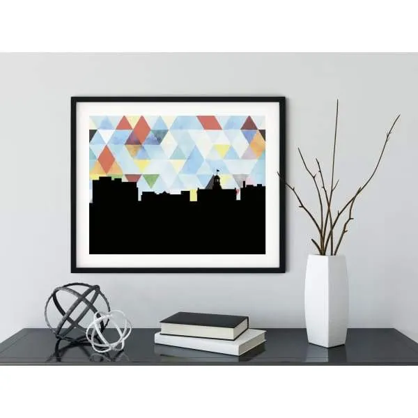 Iowa City, Iowa geometric skyline