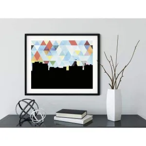 Iowa City, Iowa geometric skyline
