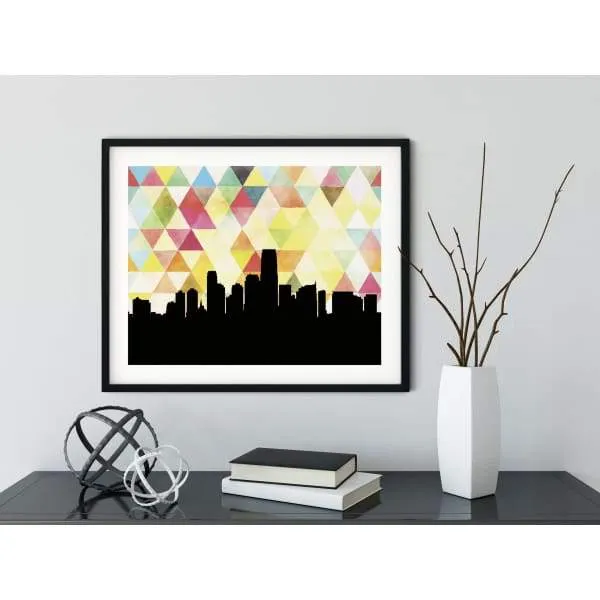 Jersey City, New Jersey geometric skyline