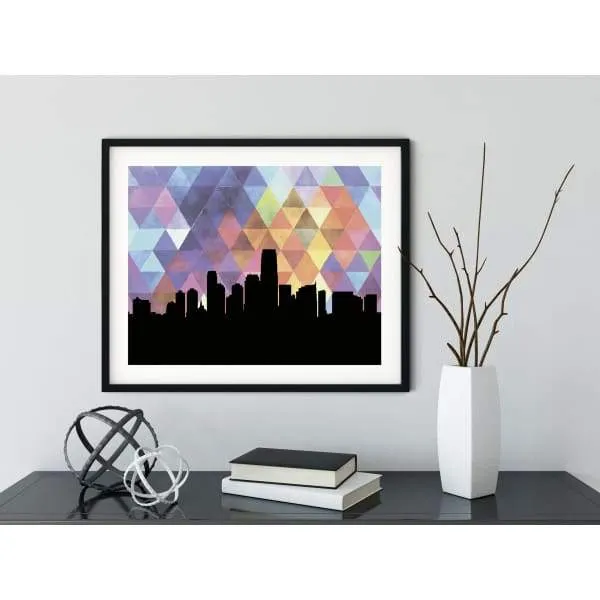 Jersey City, New Jersey geometric skyline