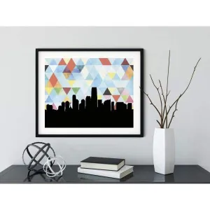 Jersey City, New Jersey geometric skyline