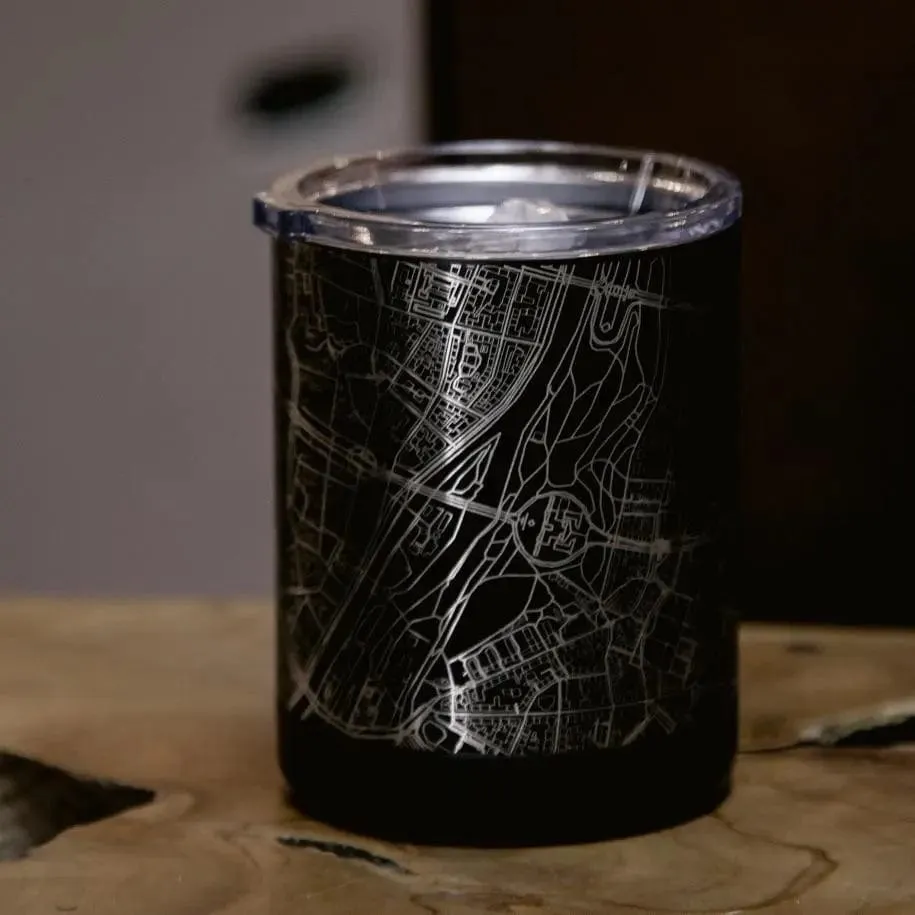 Jersey City - New Jersey Map Insulated Cup in Matte Black