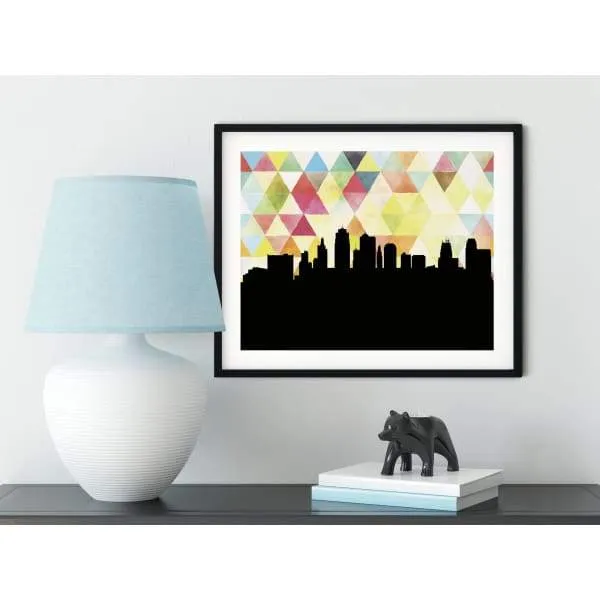 Kansas City, Missouri geometric skyline