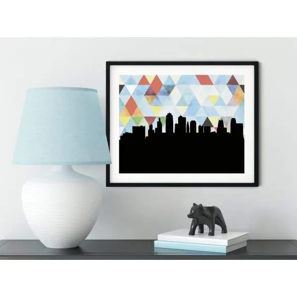 Kansas City, Missouri geometric skyline