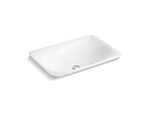 KOHLER K-75749-FP1 Sartorial Paisley Carillon 21" rectangular drop-in bathroom sink, no overflow