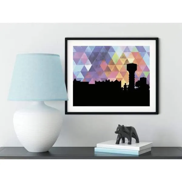 La Porte City, Iowa geometric skyline