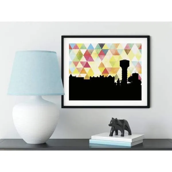 La Porte City, Iowa geometric skyline