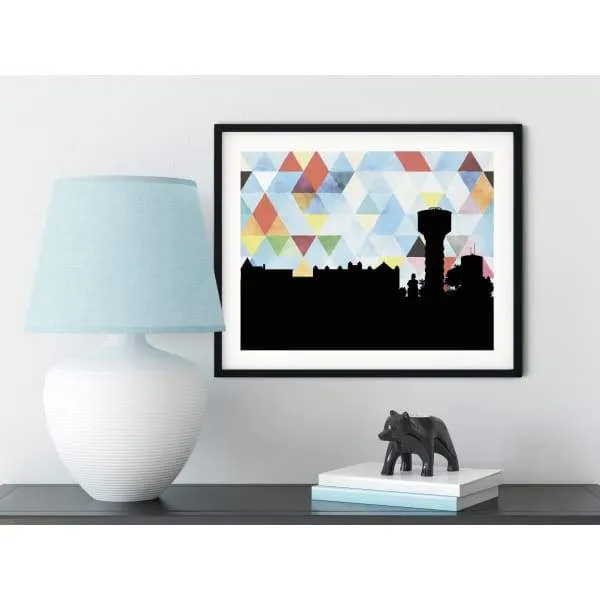 La Porte City, Iowa geometric skyline