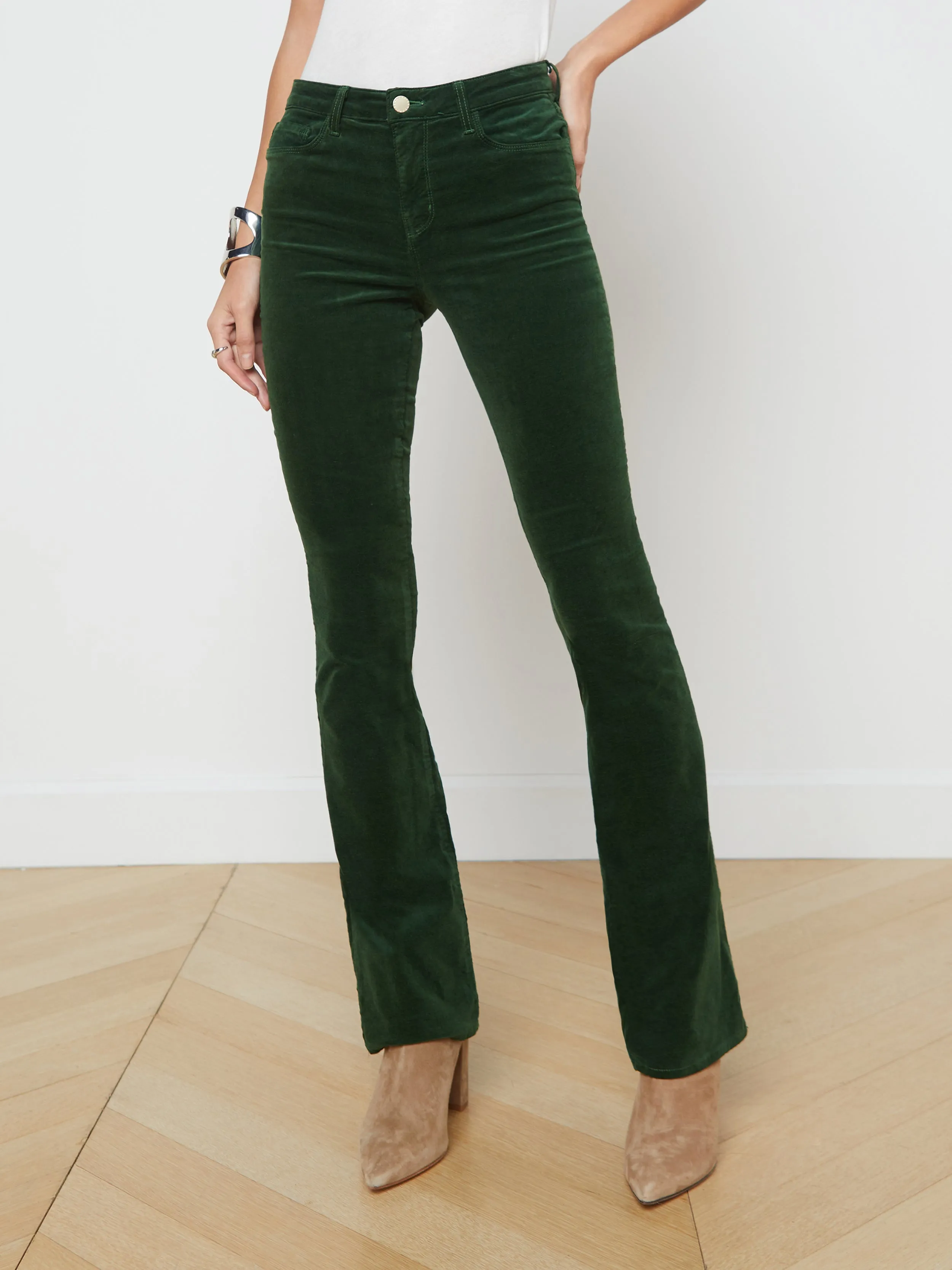 L'Agence - Stevie Highrise Straight Jean - Green Pastures