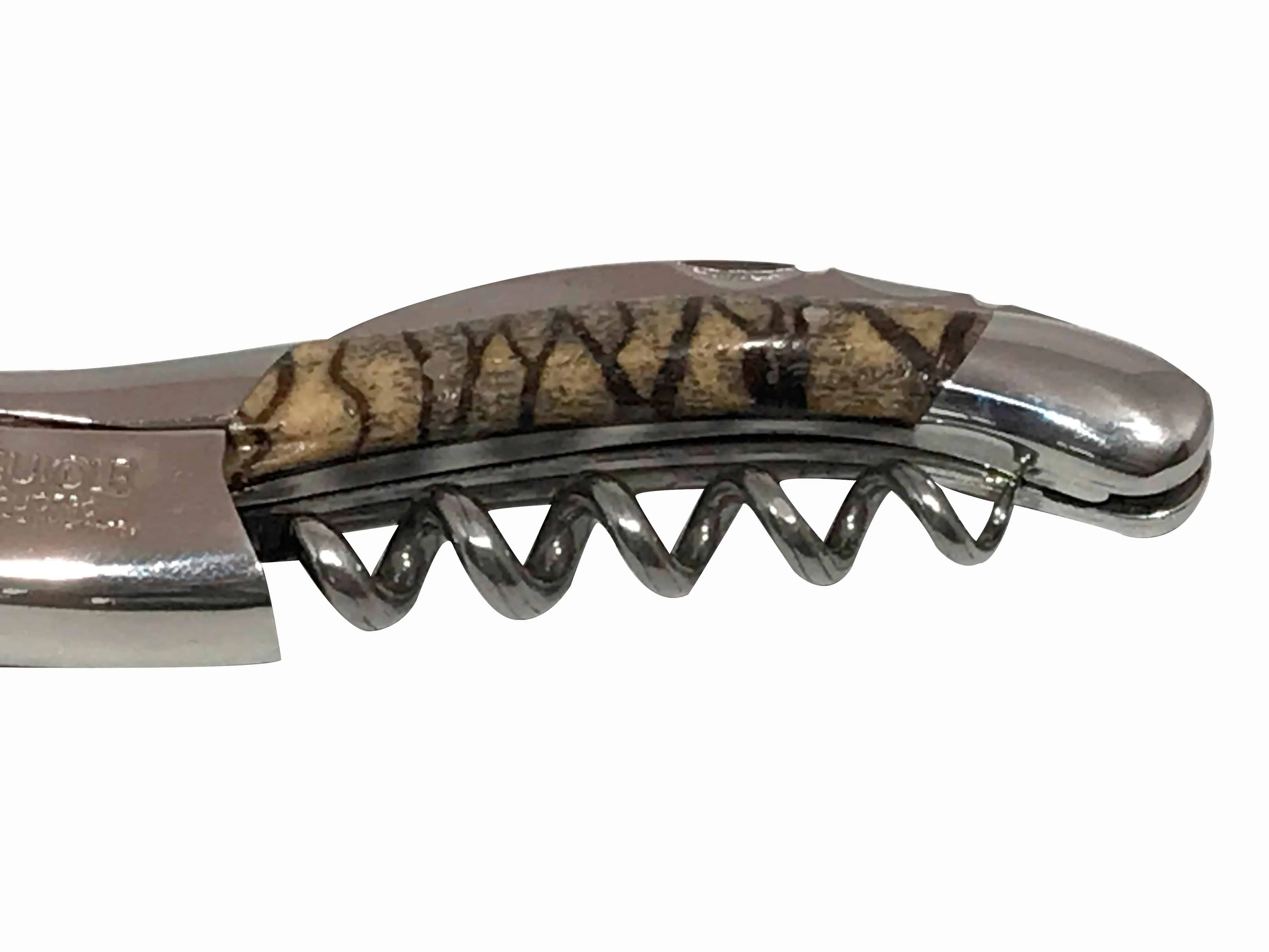 Laguiole en Aubrac Sommelier Waiter's Corkscrew with Striped Tigre Handle