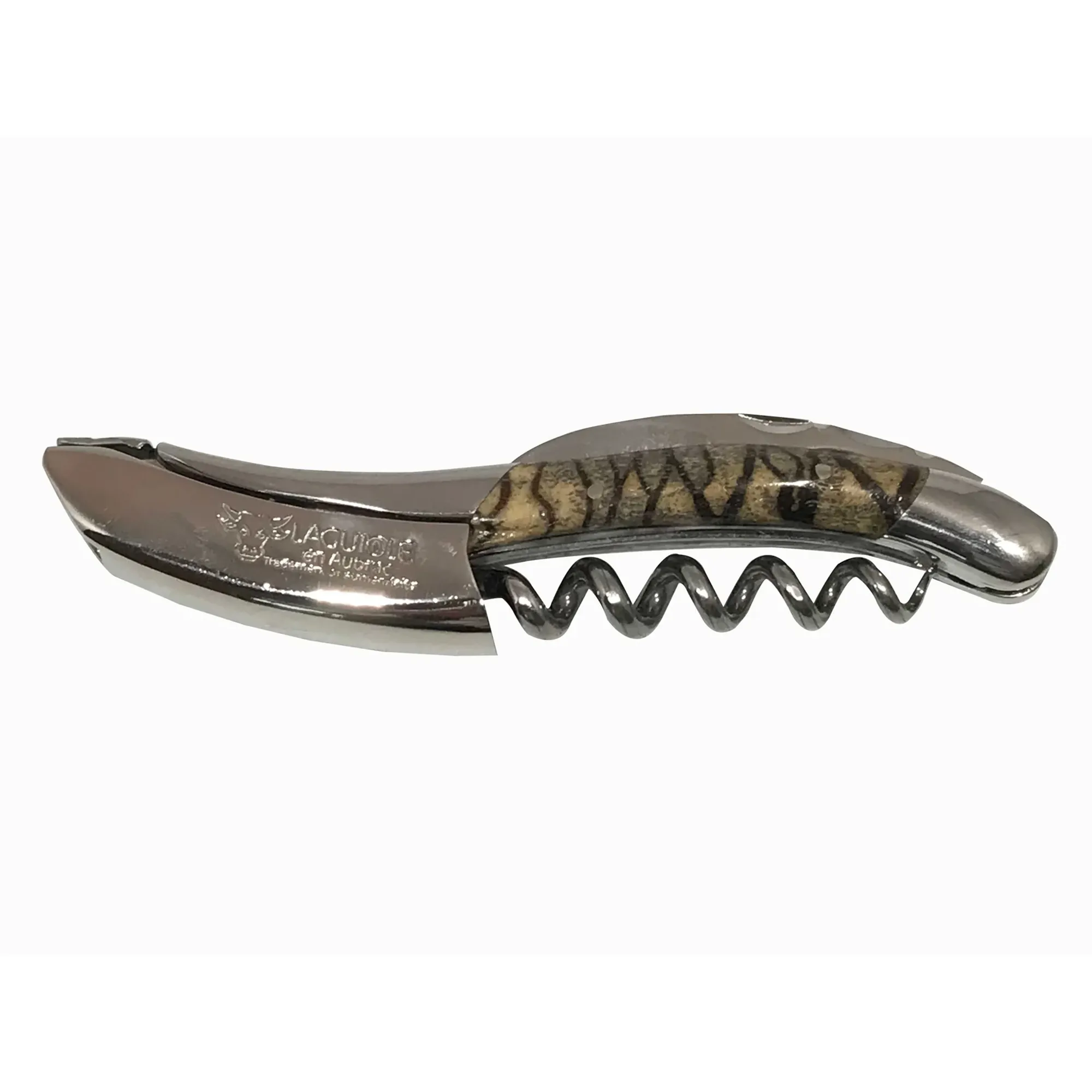 Laguiole en Aubrac Sommelier Waiter's Corkscrew with Striped Tigre Handle