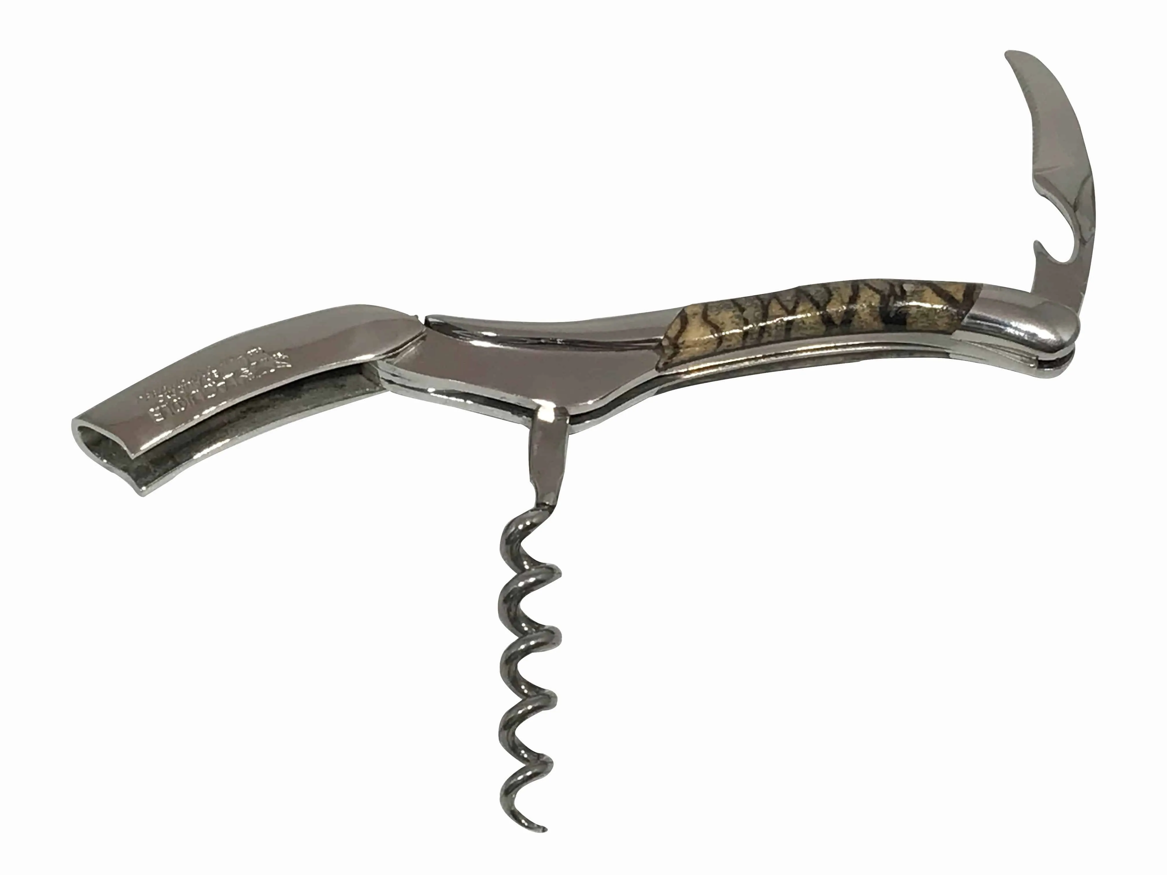 Laguiole en Aubrac Sommelier Waiter's Corkscrew with Striped Tigre Handle