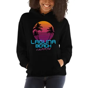 Laguna Beach California Retro 80's Hooded Sweatshirt