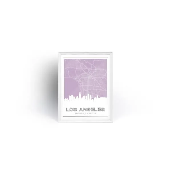 Los Angeles, California skyline and map | Handshake