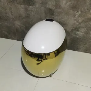 Luxury Intelligent Toilet Seat Commode  Gold Futuristic Design Gold Electroplated