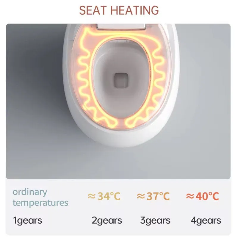 Luxury Intelligent Toilet Seat Commode  Gold Futuristic Design Gold Electroplated