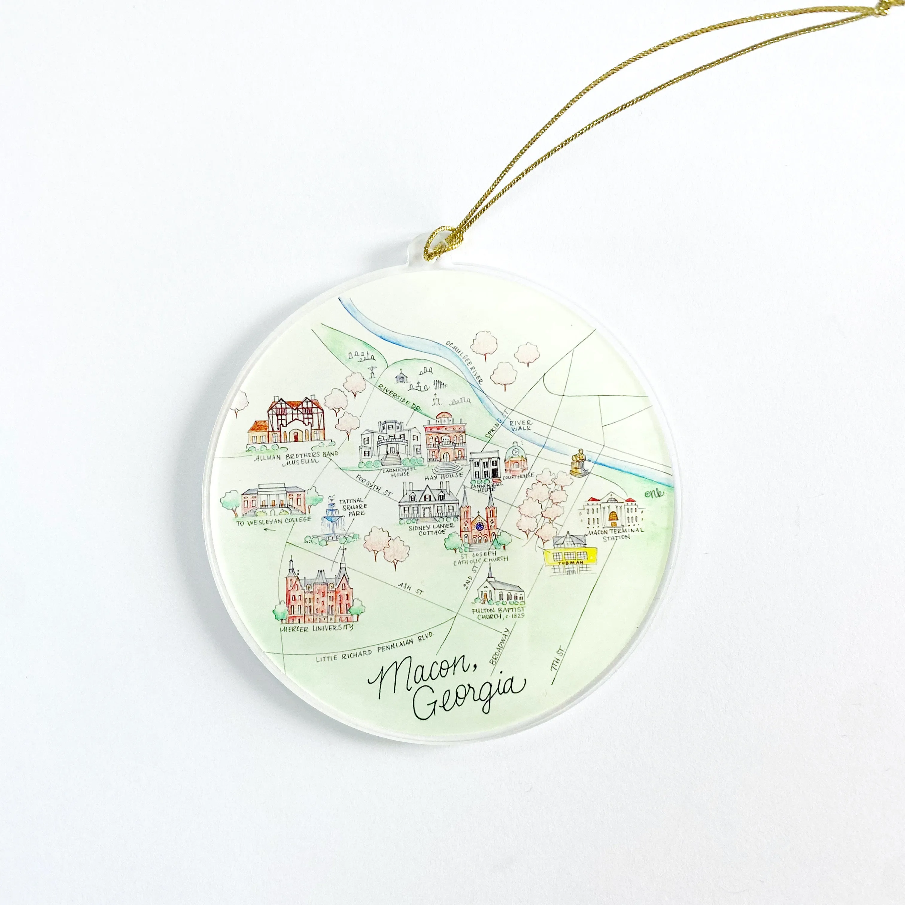 Macon, Georgia Acrylic Ornaments