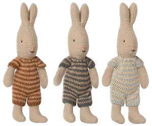 maileg micro rabbit in knitted romper