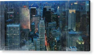 Manhattan At Night - Acrylic Print
