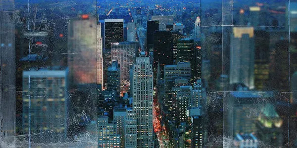 Manhattan At Night - Art Print
