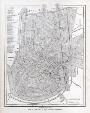 Map of The City of New Orleans , Louisiana