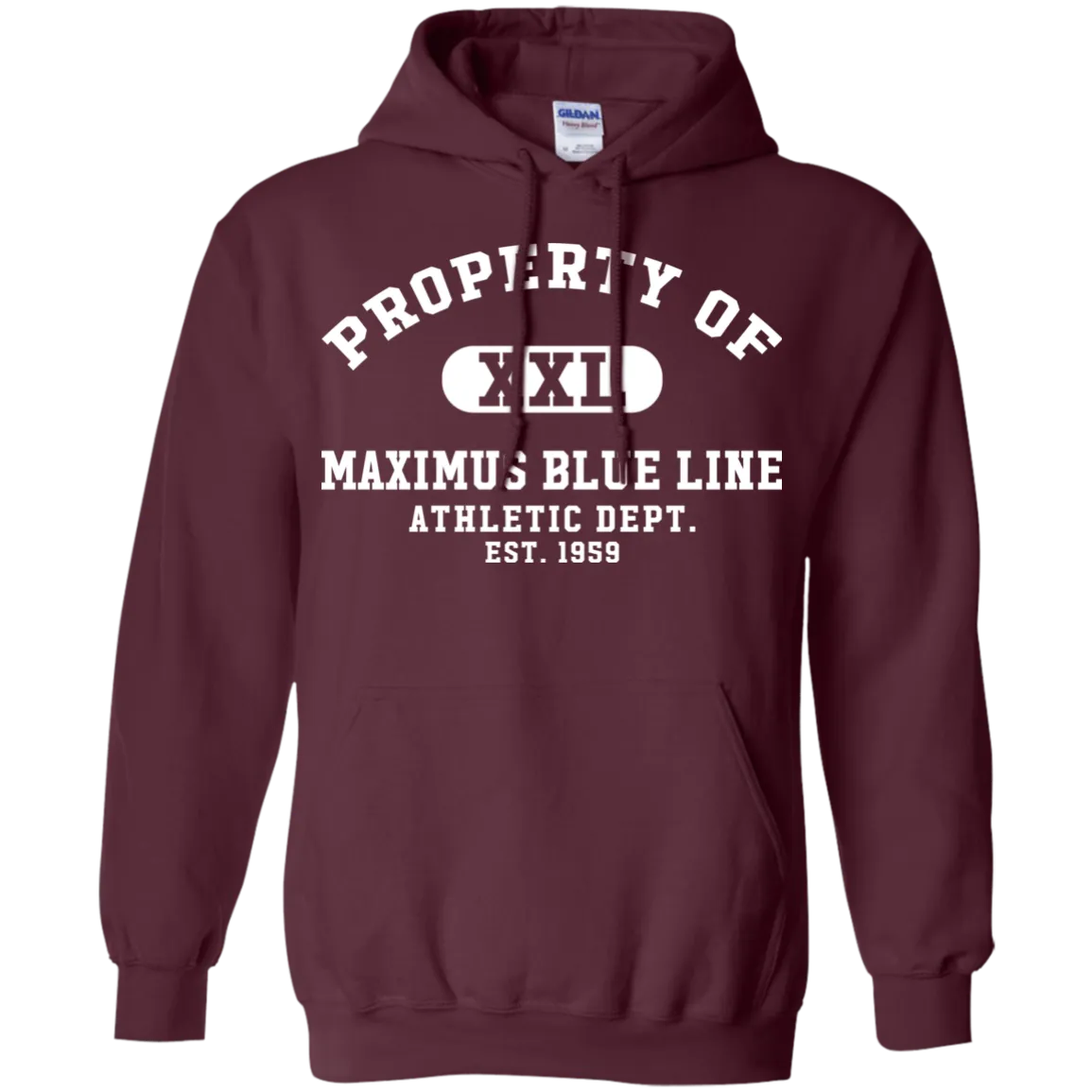 Maximus Blue Line Athletic Dept.  Hoodie 8 oz.