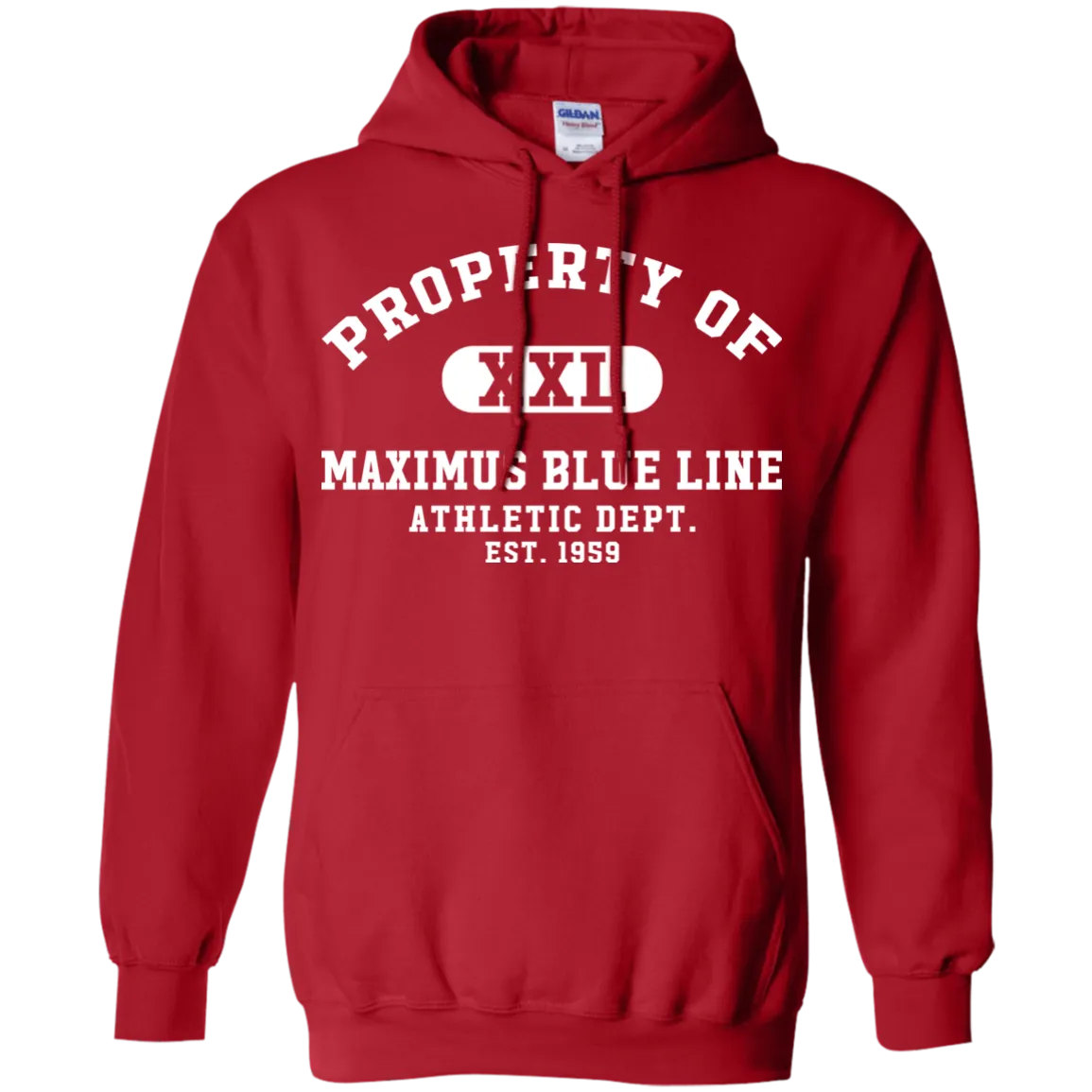 Maximus Blue Line Athletic Dept.  Hoodie 8 oz.