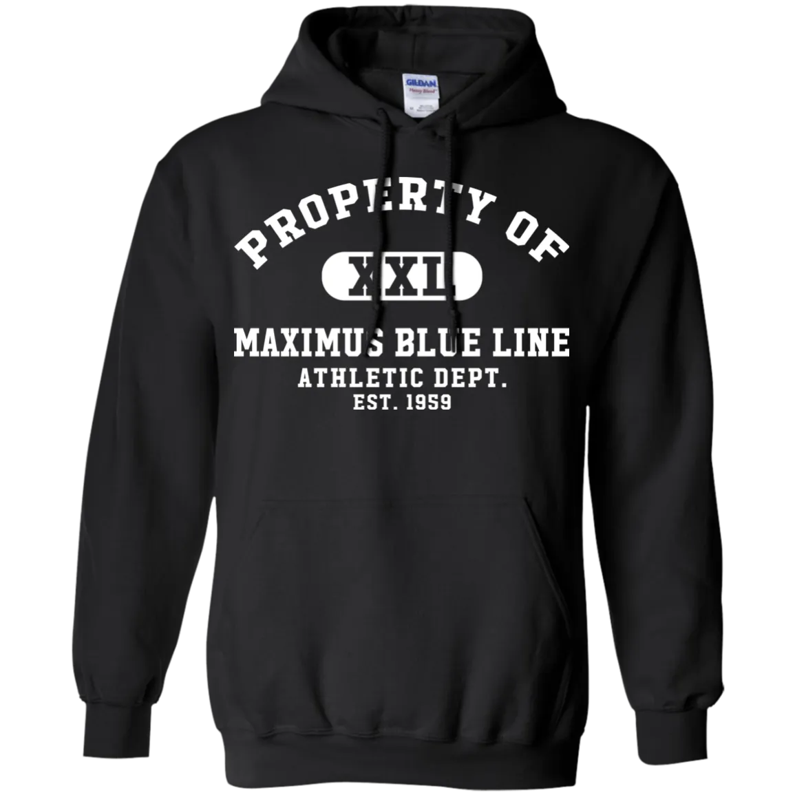 Maximus Blue Line Athletic Dept.  Hoodie 8 oz.