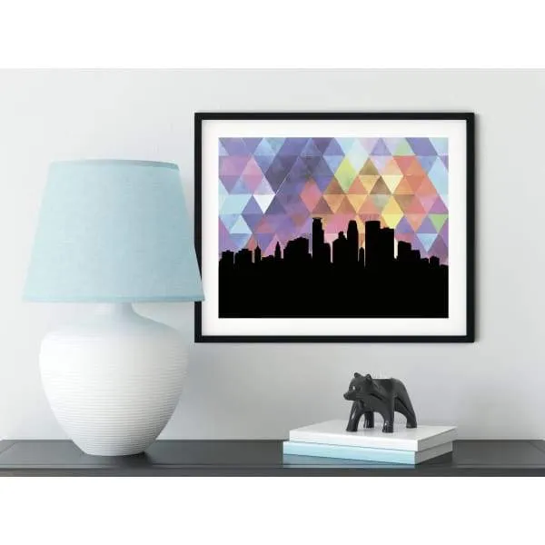 Minneapolis, Minnesota geometric skyline