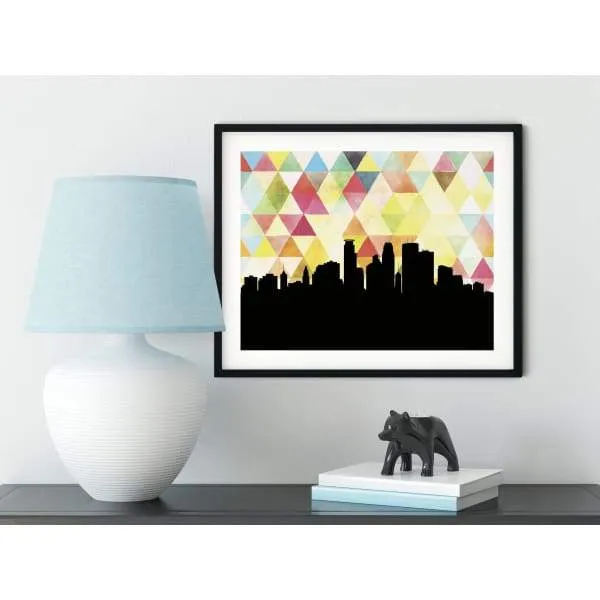 Minneapolis, Minnesota geometric skyline