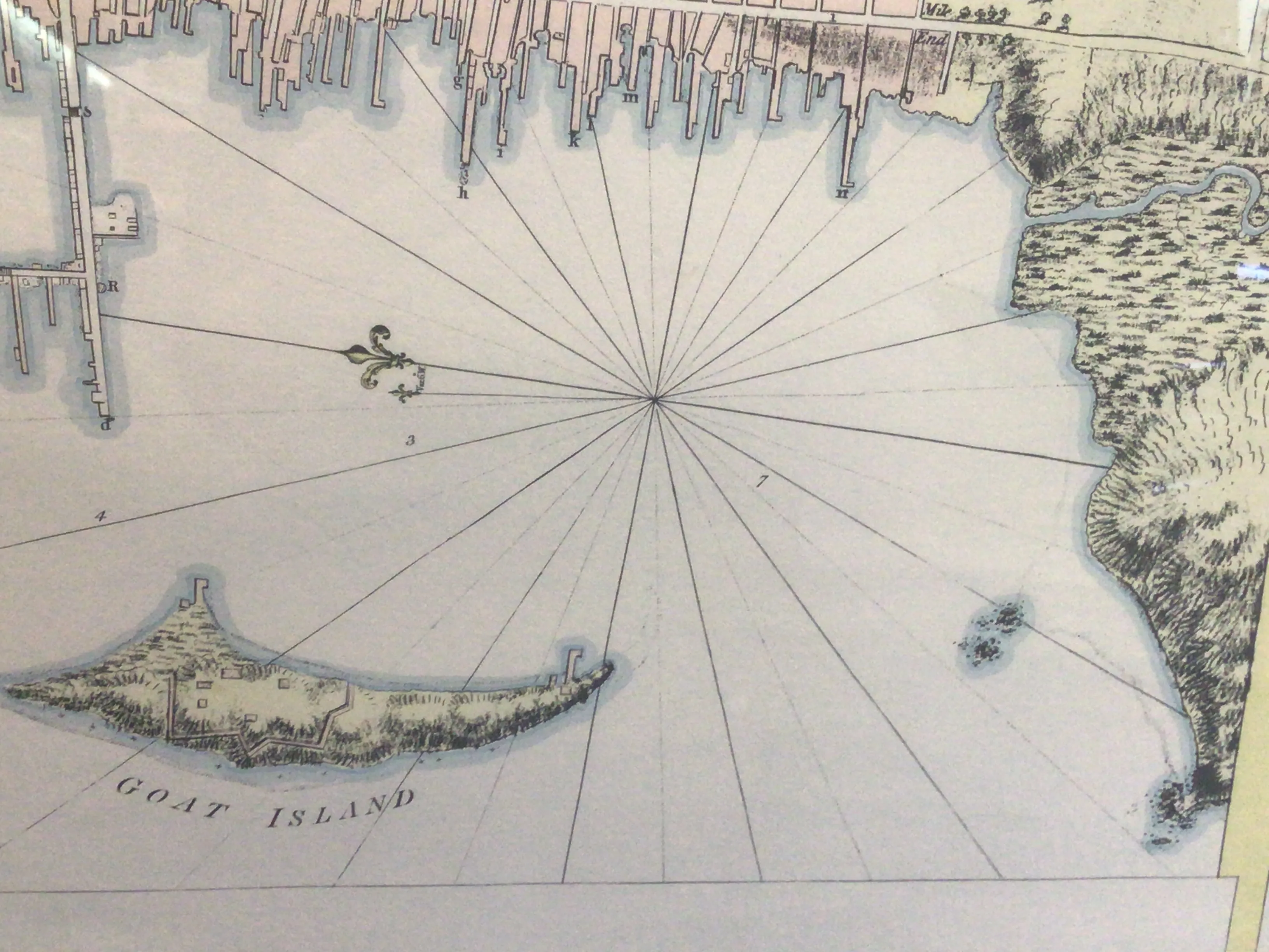 Modern Print of an Old Newport, RI City Map