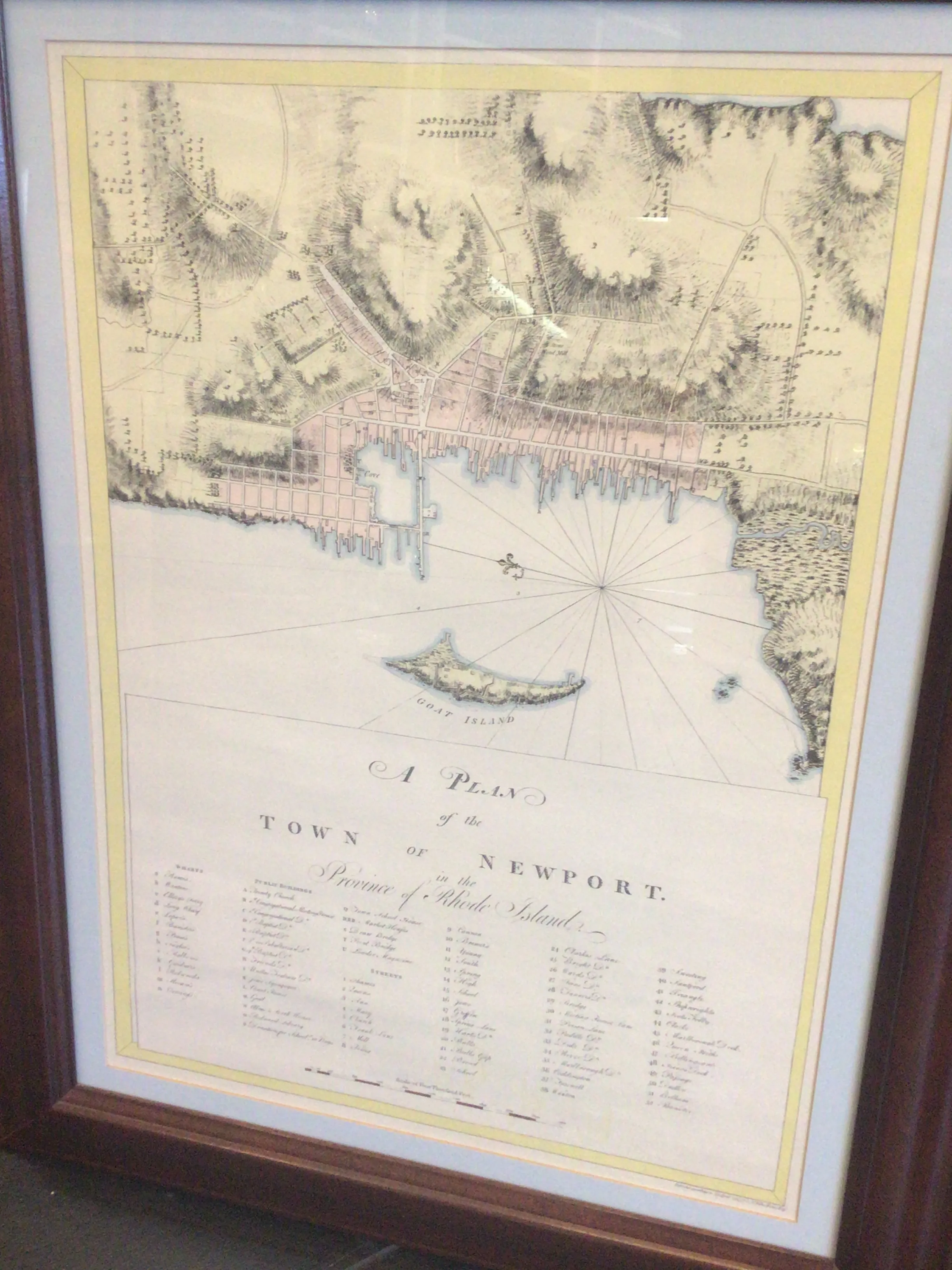 Modern Print of an Old Newport, RI City Map