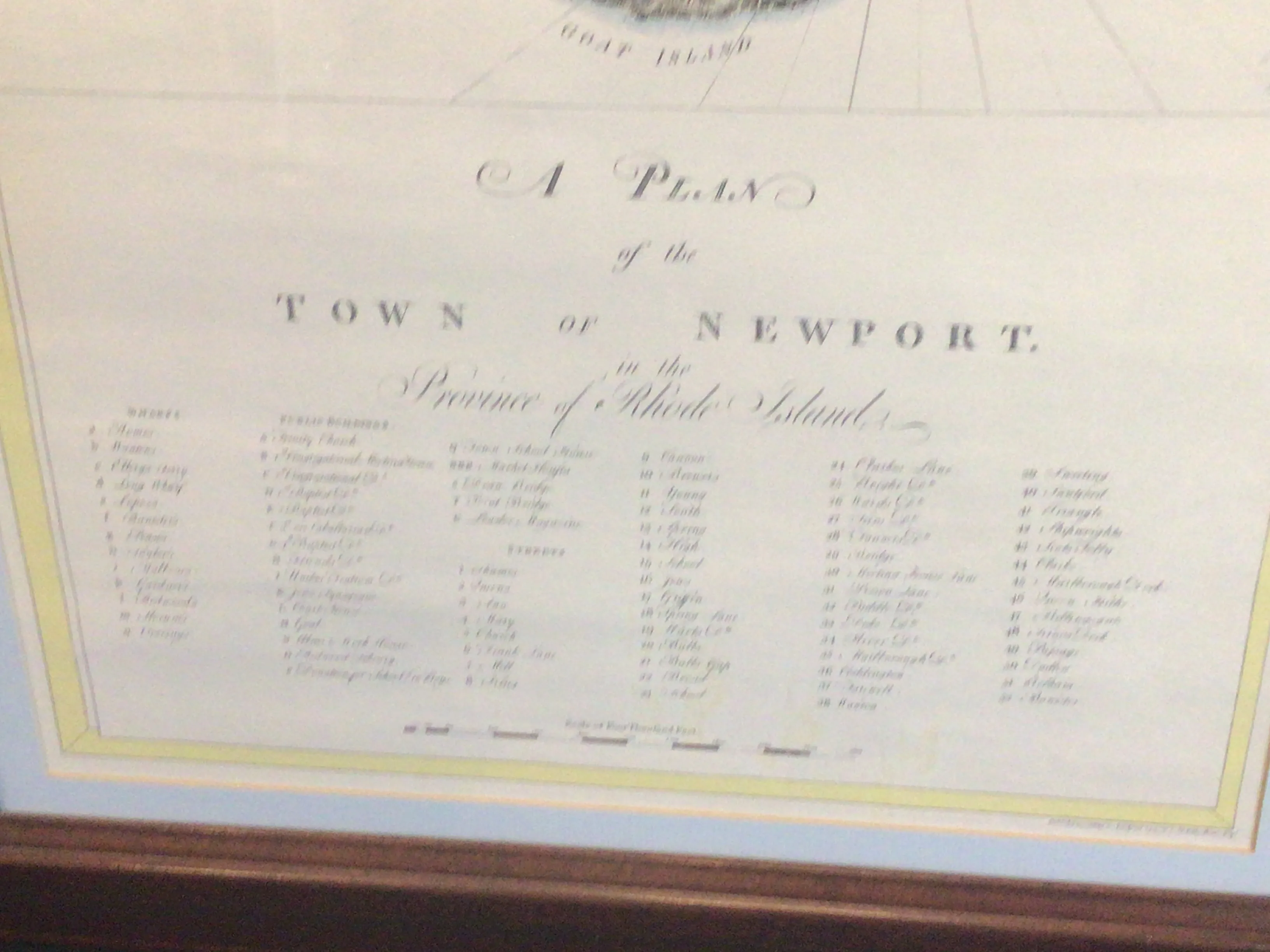 Modern Print of an Old Newport, RI City Map