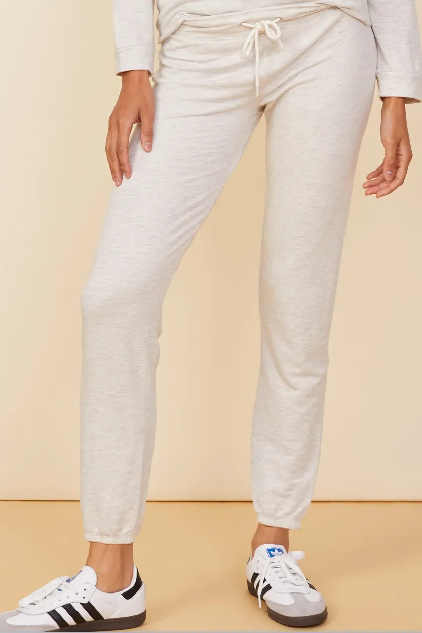 MONROW - Supersoft French Terry Elastic Vintage Sweat in Ash