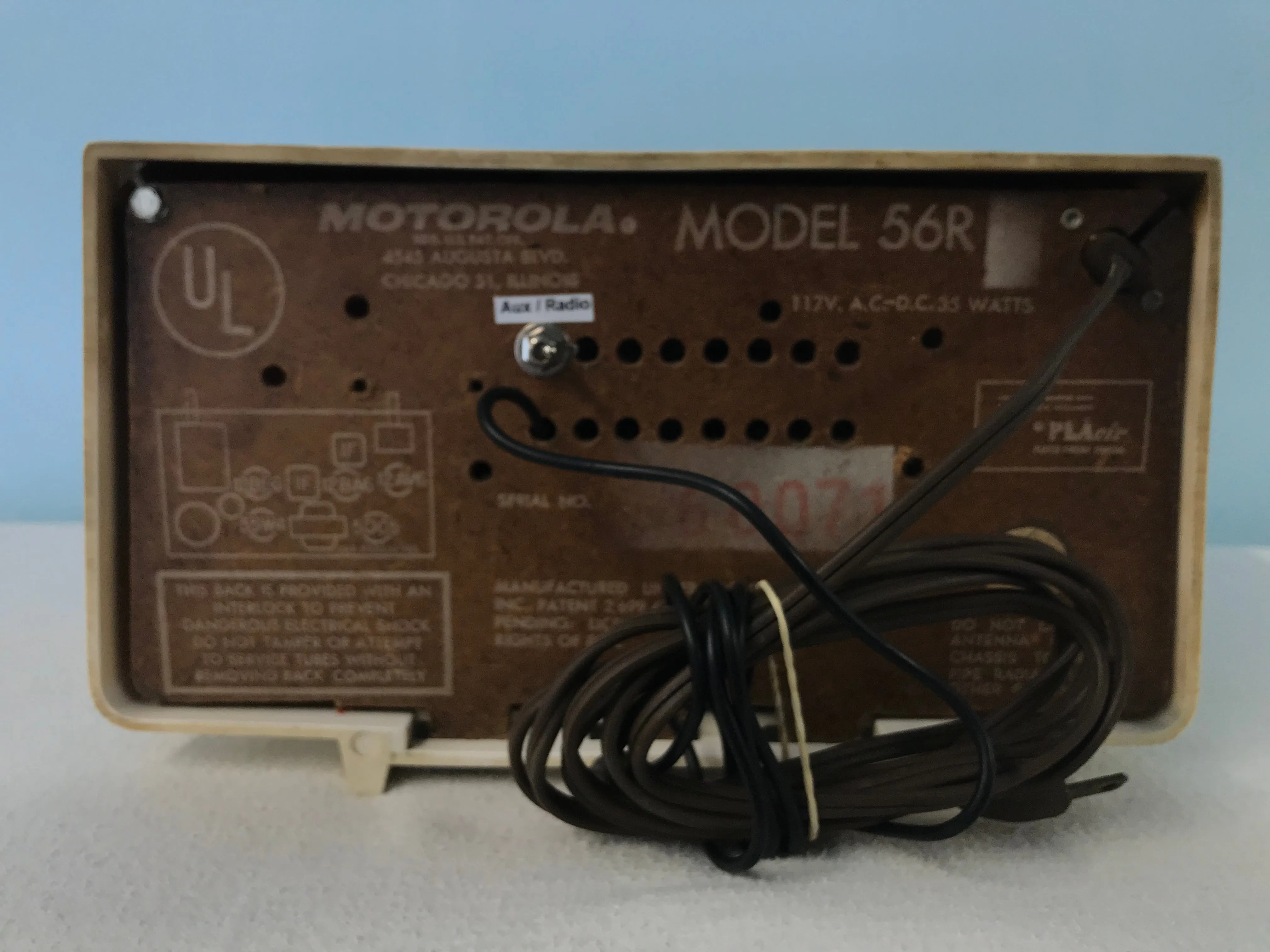 Motorola 56R Tube Radio With Bluetooth input.