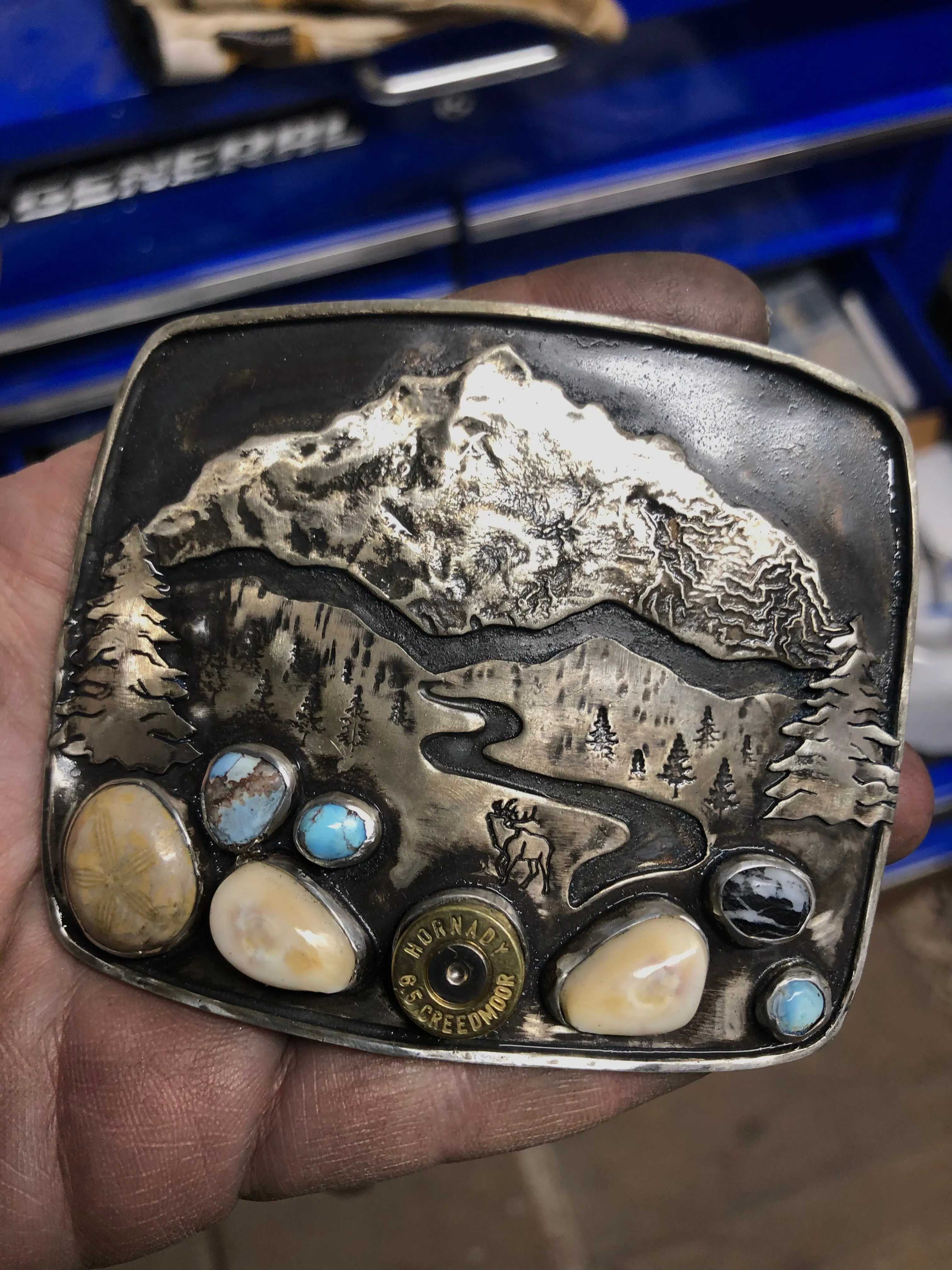 ‘Mountain Boulders’ Belt Buckle