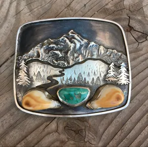 ‘Mountain Boulders’ Belt Buckle