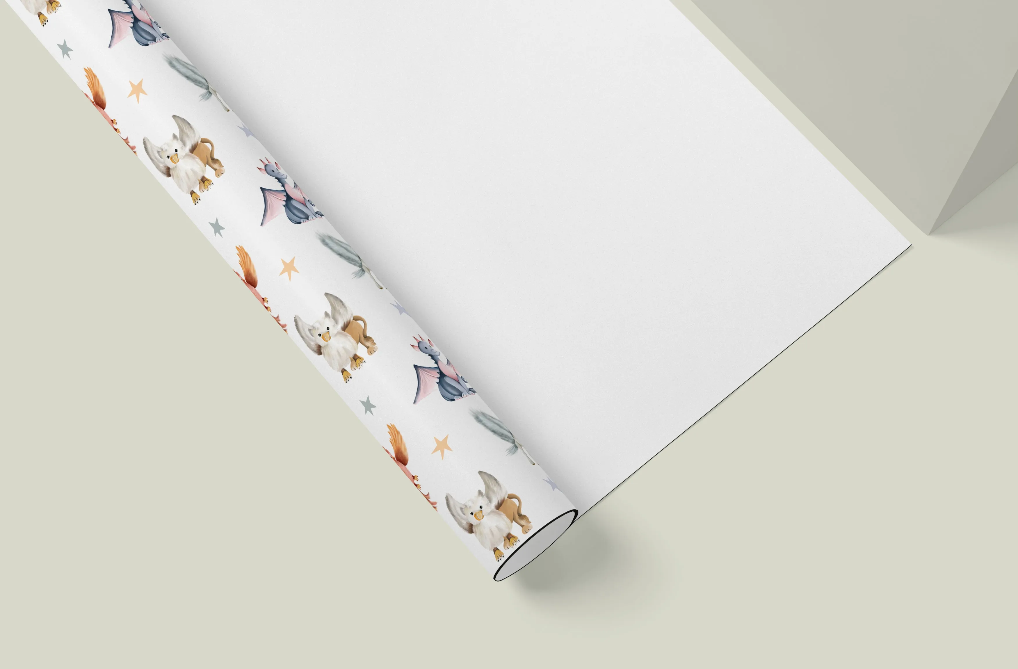 Mythical Creatures Wrapping Paper - 5 Sheets