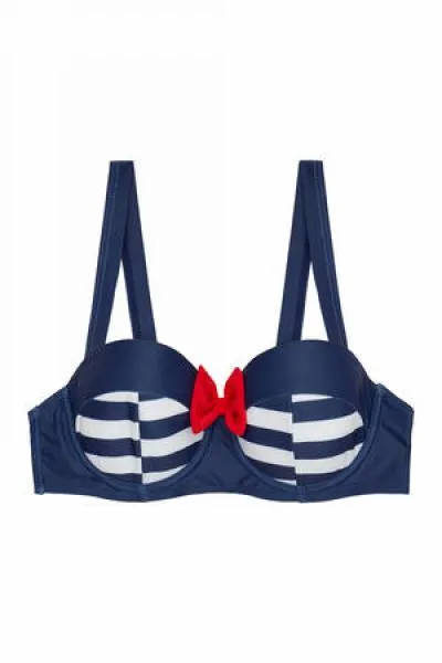 Nautical Bikini Top - Blue/White -