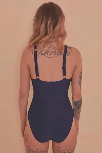 Nautical Swimsuit - Blue/White -