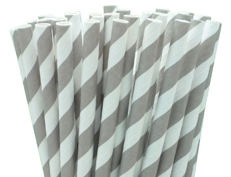 NAVY STRIPE PAPER STRAWS